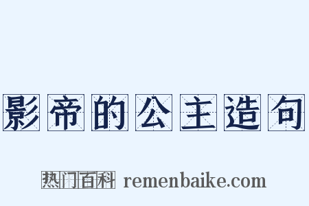 影帝的公主造句是什么意思的图片